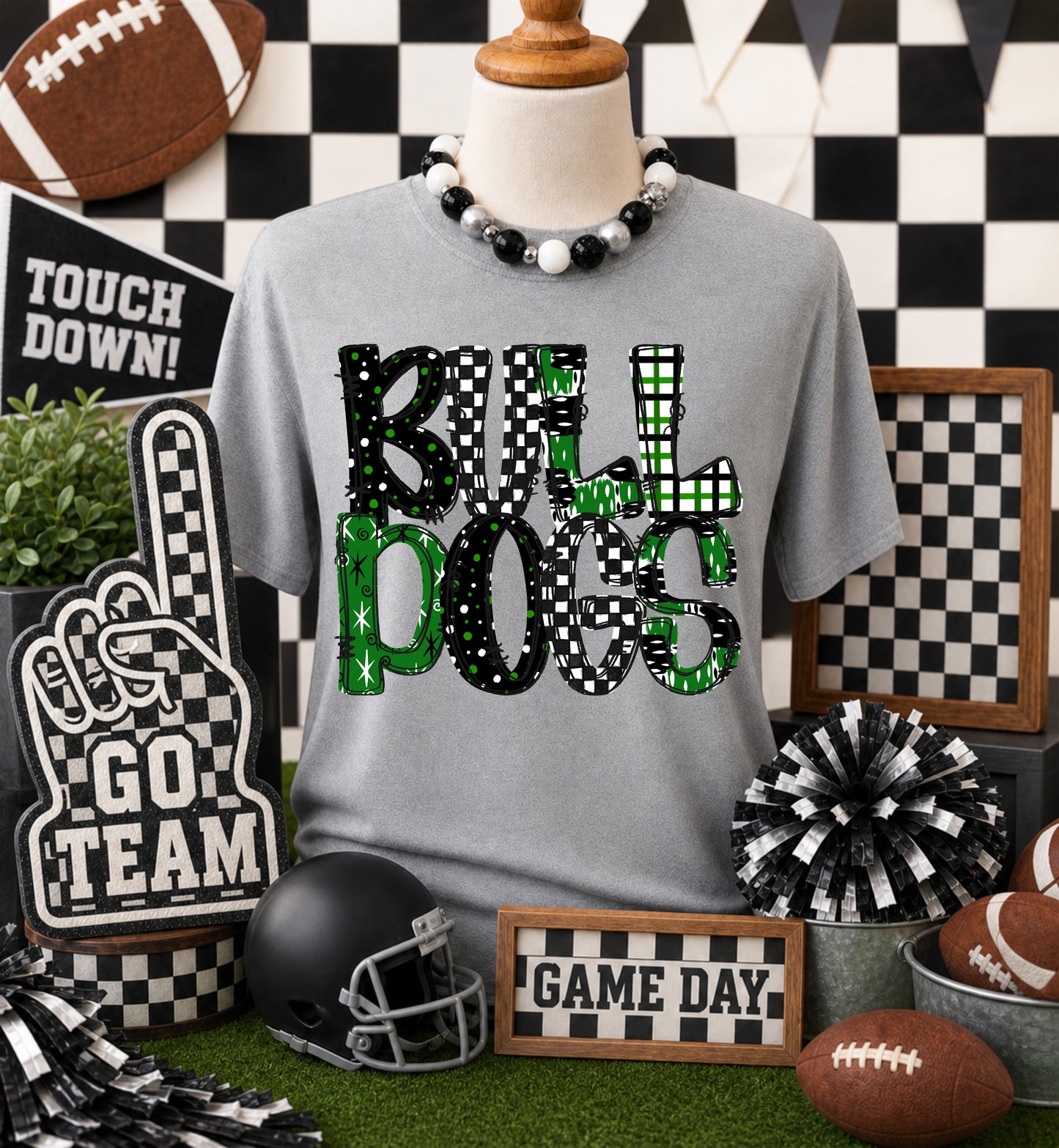 GAME DAY MASCOTS - GREEN - CHOOSE YOUR MASCOT