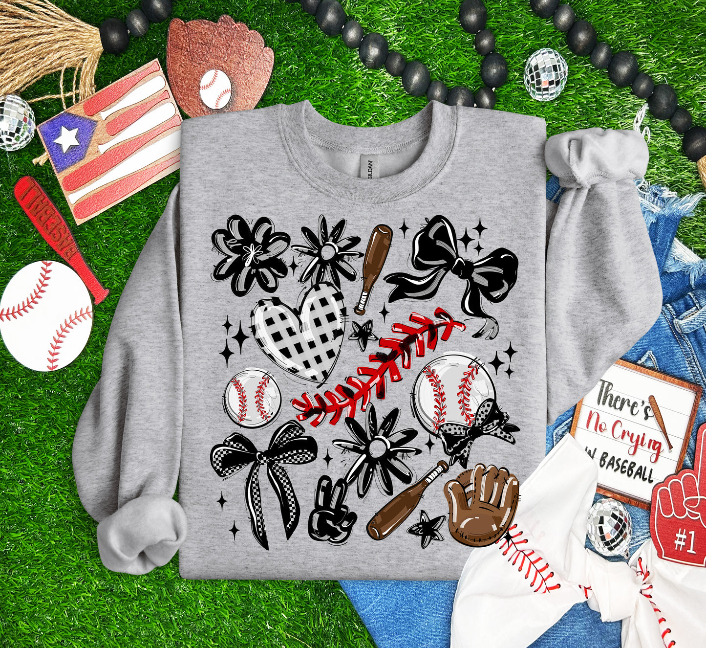 BLACK PLAY BALL COLLAGE BASEBALL