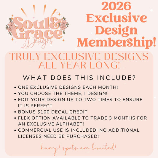 🌟 Exclusive Design Membership — 12 Months of Custom, Boutique-Only Designs