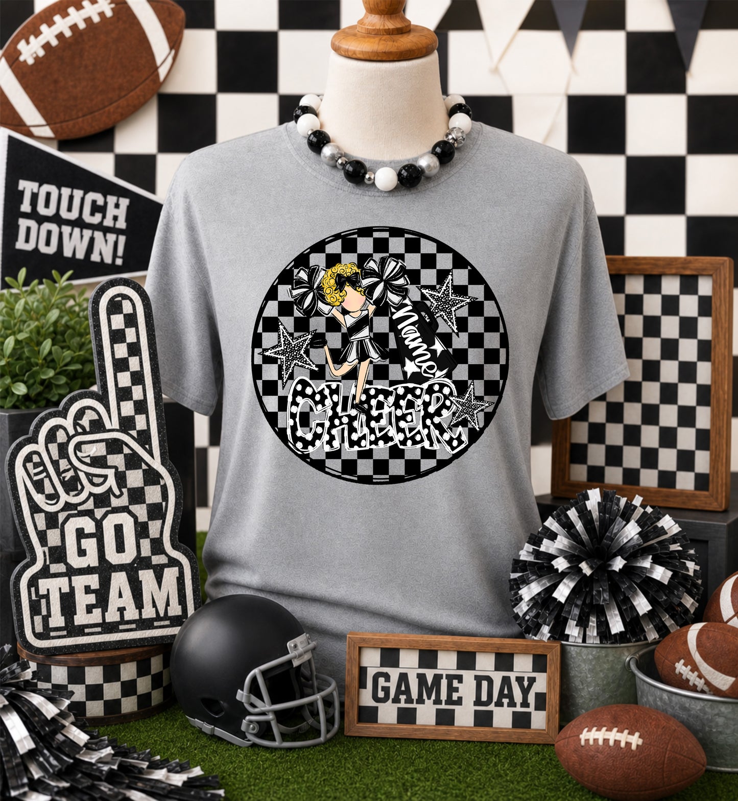 CHEERLEADER BAG TAGS - BLACK BUNDLE