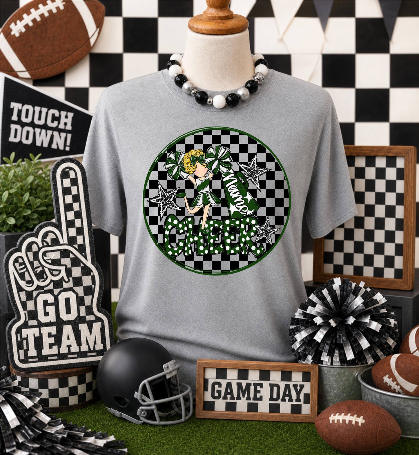 CHEERLEADER BAG TAGS - DARK GREEN BUNDLE