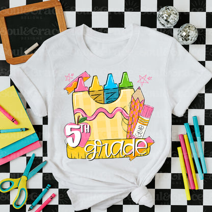 BACK TO SCHOOL PINK 5TH GRADE