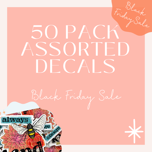 Black Friday Exclusive: 50-Pack Assorted Waterproof Decals!