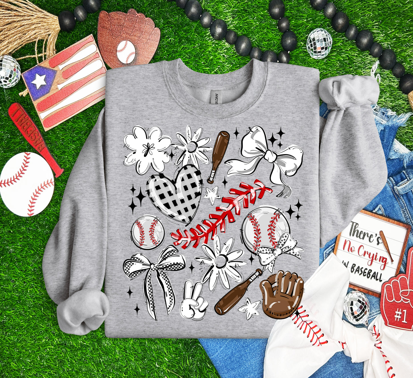 WHITE PLAY BALL COLLAGE BASEBALL