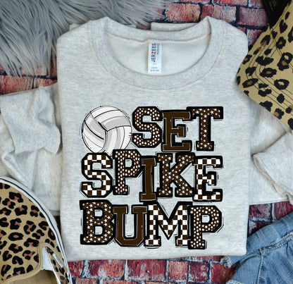 BROWN SET SPIKE BUMP