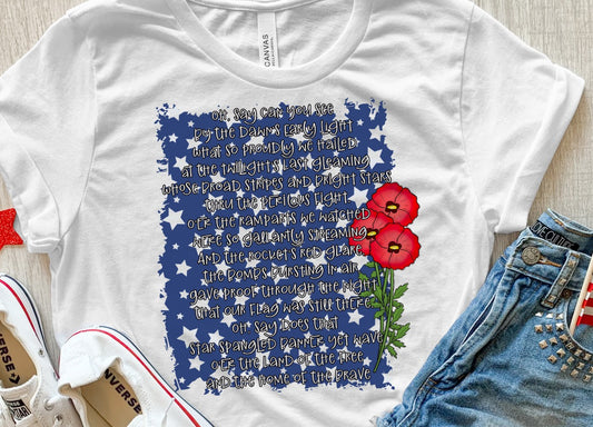 Star Spangled Banner with Poppies