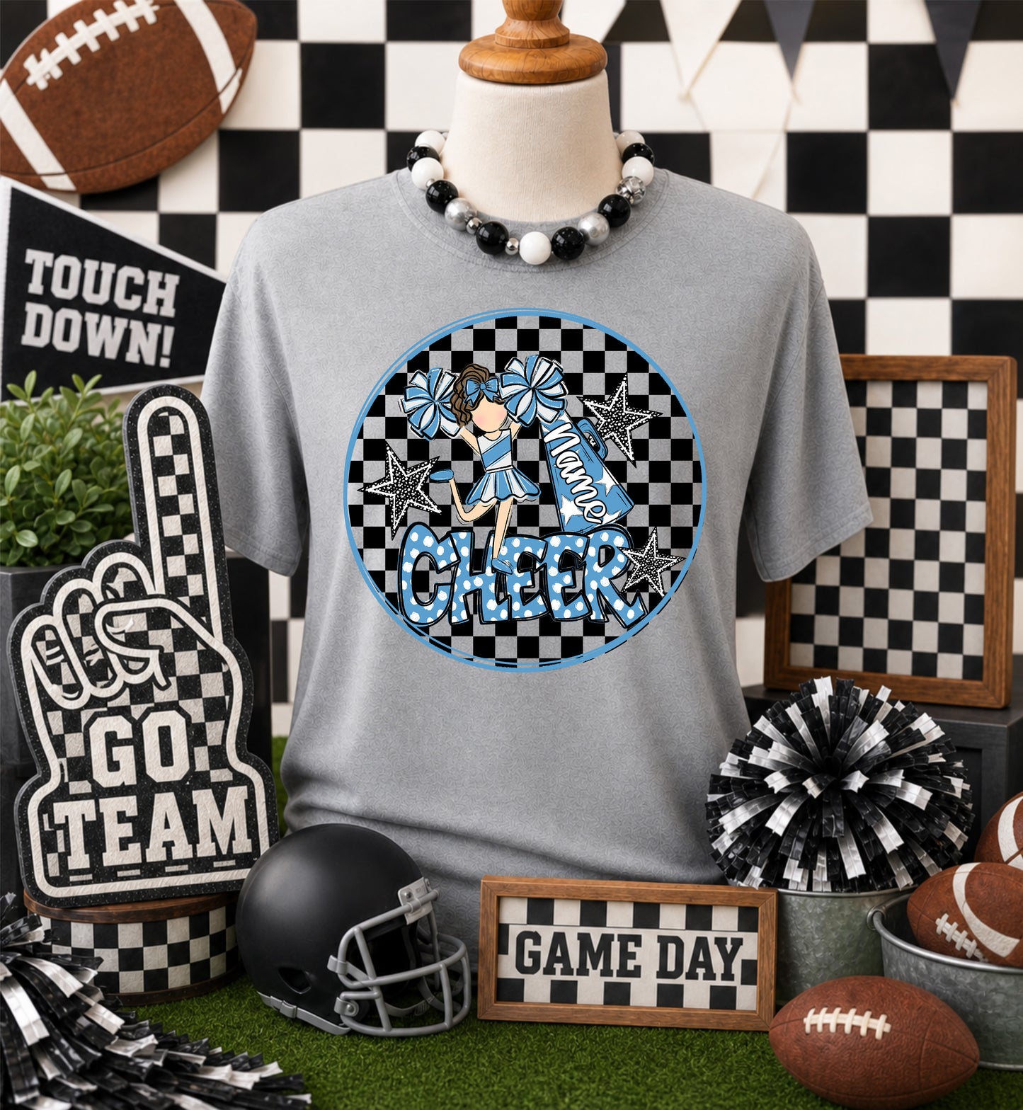 CHEERLEADER BAG TAGS - LIGHT BLUE BUNDLE