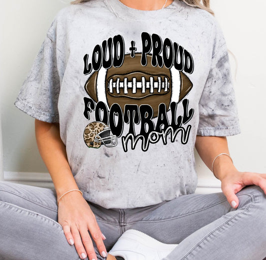 Loud & Proud Football [BLANK - ADD A NAME] - Black and Leopard