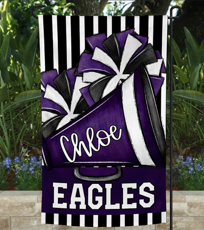 Team Spirit Cheer Garden Flag Purple