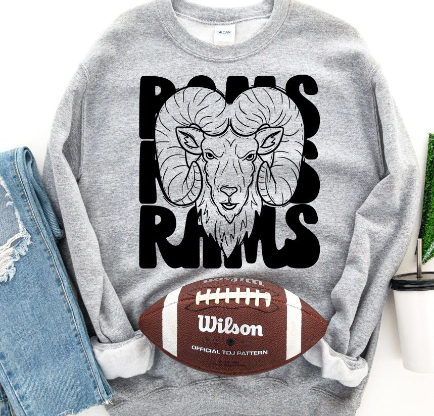 Rams Stacked Mascot