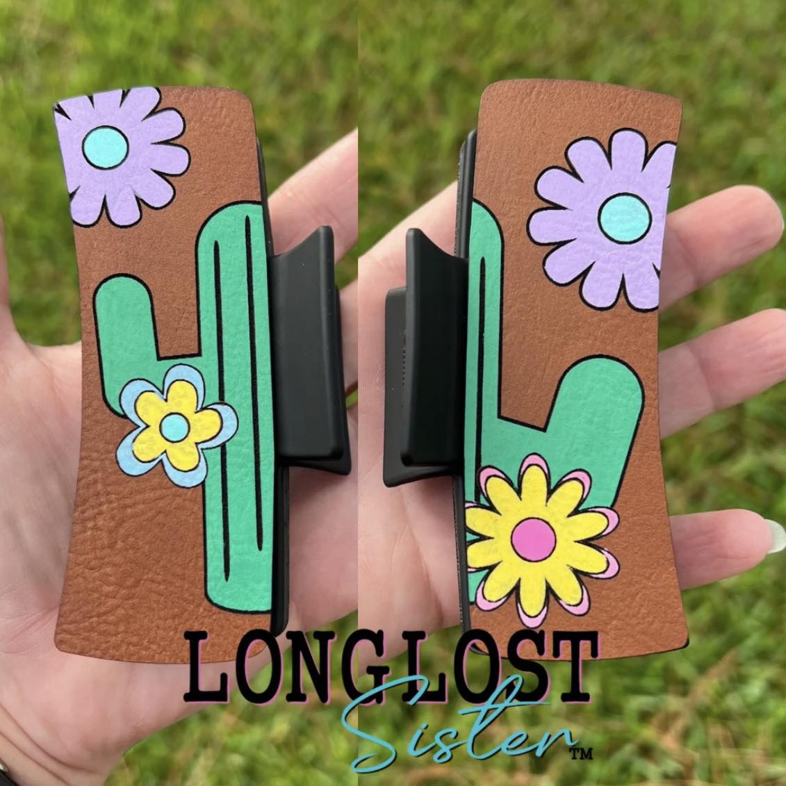 Cactus and Flowers Hair Clip Cover [SVG]