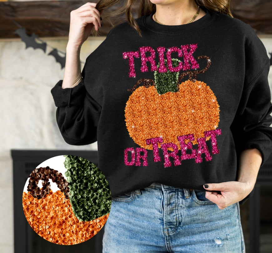 Trick or Treat Sequin Pumpkin