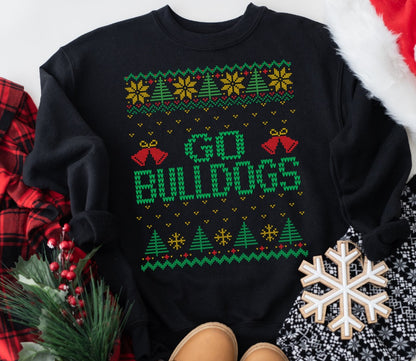 Ugly Sweater Mascot Bulldogs