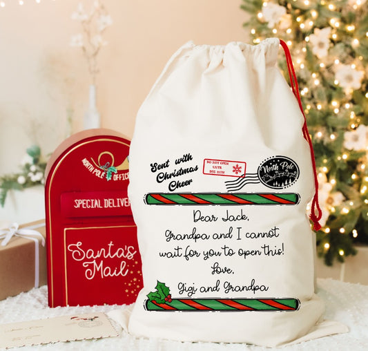 Sent With Christmas Cheer Santa Sack/Pillow Template