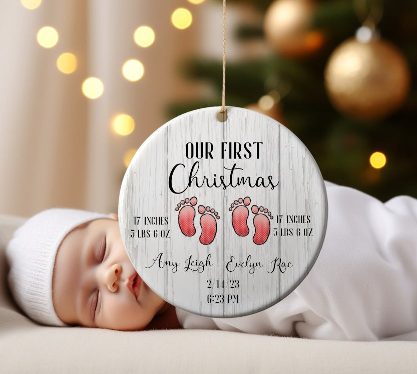 First Christmas Baby Feet