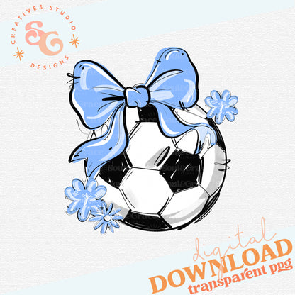 COLUMBIA PLAY BALL SOCCER BOW WITH FLOWERS