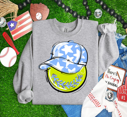 COLUMBIA PLAY BALL HAPPY FACE SOFTBALL