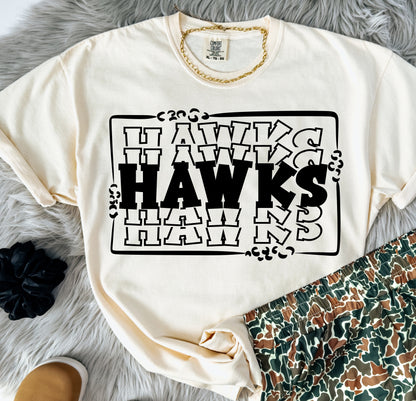 STACKED MASCOTS Hawks