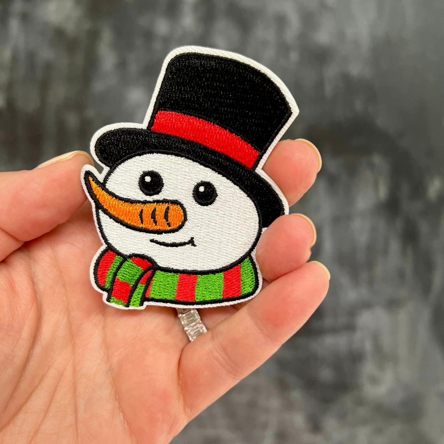 Snowman Iron On Patch