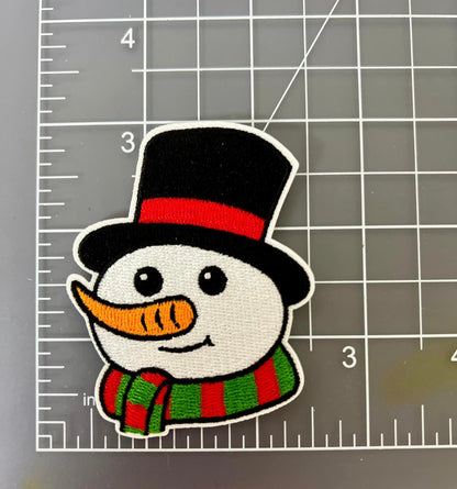 Snowman Iron On Patch