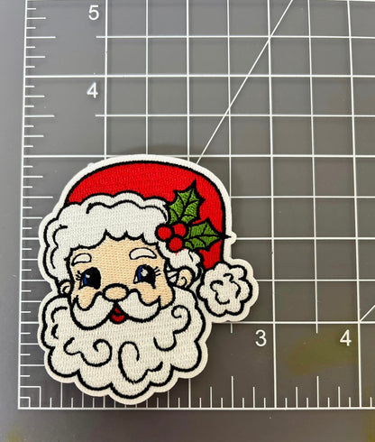 Whimsical Santa Iron On Patch