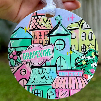 CHRISTMAS HOMETOWN ORNAMENT - LABEL VERSION