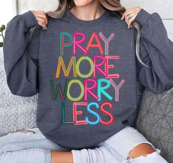 PRAY MORE WORRY LESS SET OF 2