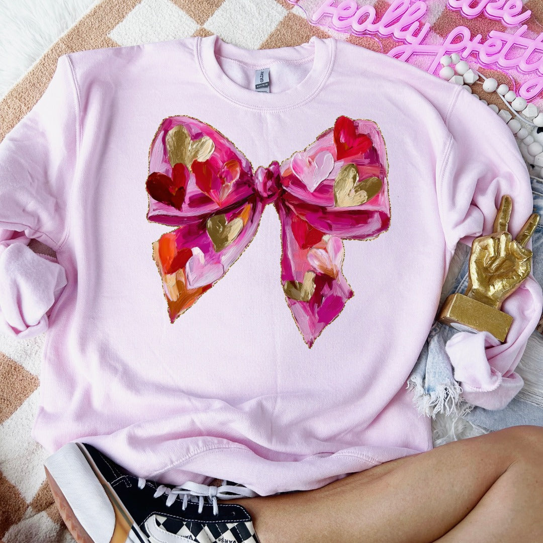 PAINTED VALENTINE BOW