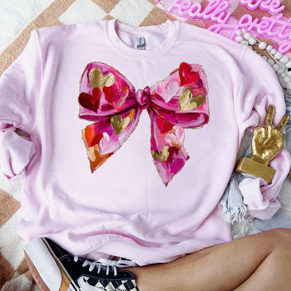PAINTED VALENTINE BOW