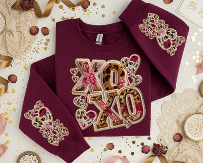 XO XO FAUX APPLIQUE WITH SLEEVE