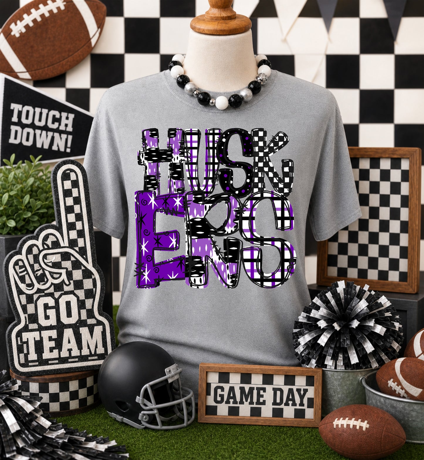 GAME DAY MASCOTS - PURPLE - CHOOSE YOUR MASCOT