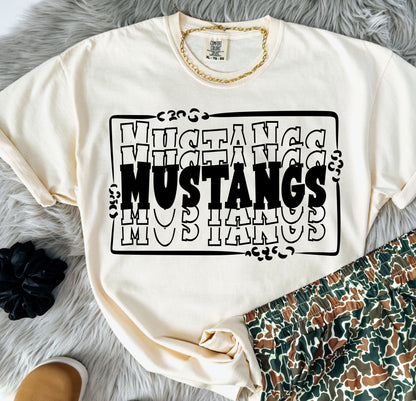 STACKED MASCOTS Mustangs