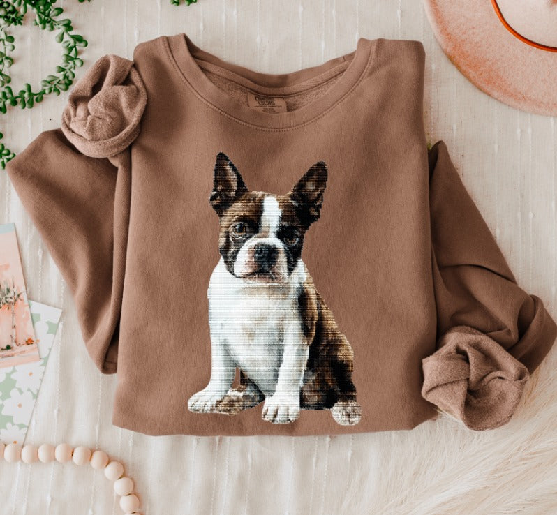 NEEDLEPOINT PETS BOSTON TERRIER