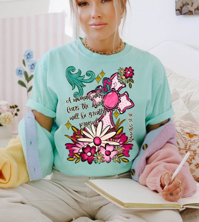 A WOMAN WHO FEARS THE LORD WILL BE GREATLY PRAISED [SIZED FOR CLIPBOARD]