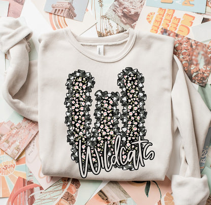 FLORAL AND GINGHAM RUFFLE INITIAL CUSTOM