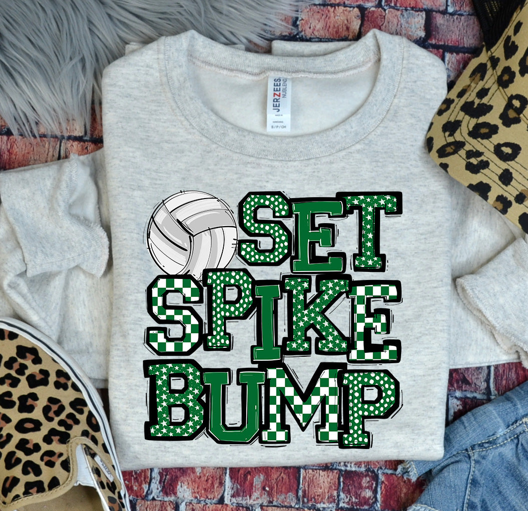 KELLY GREEN SET SPIKE BUMP