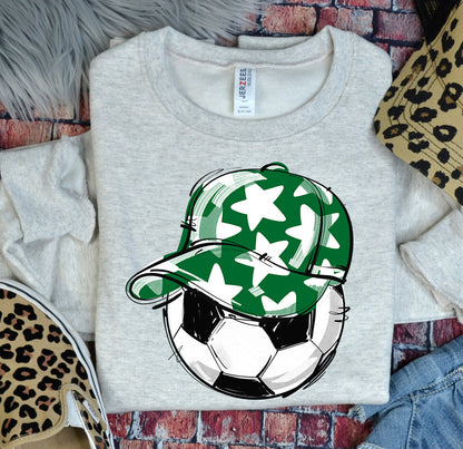 KELLY GREEN PLAY BALL HAPPY FACE SOCCER