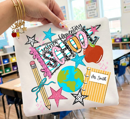 BACK TO SCHOOL - SCHOOL NAME PENNANT CUSTOM