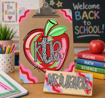DOTS AND WAVES CLIPBOARD, BANNER AND ERASER MIX & MATCH SET