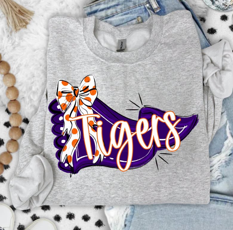 PENNANTS AND BOWS MASCOT CUSTOM - SCRIPT LETTERING