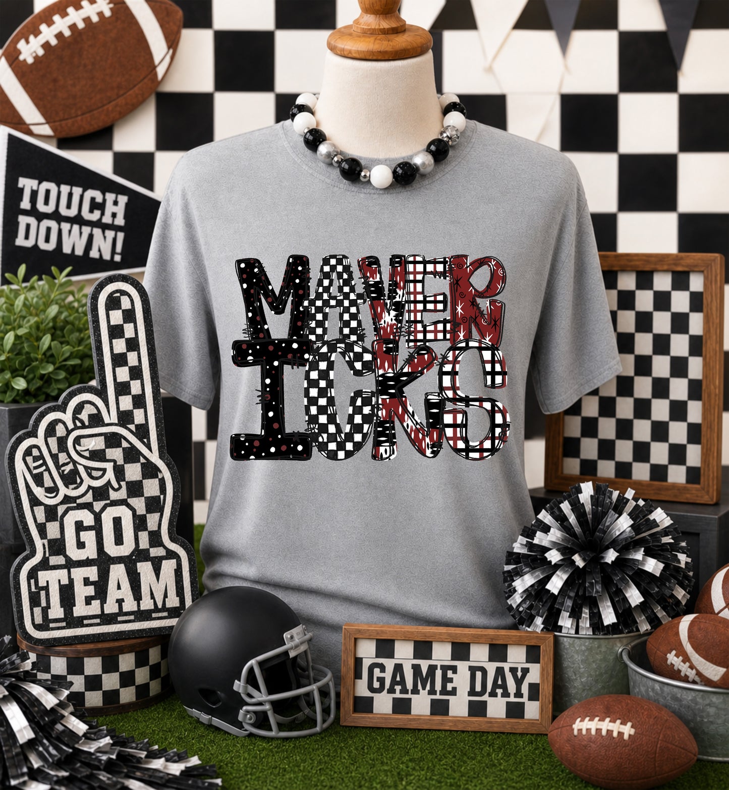 GAME DAY MASCOTS - MAROON - CHOOSE YOUR MASCOT