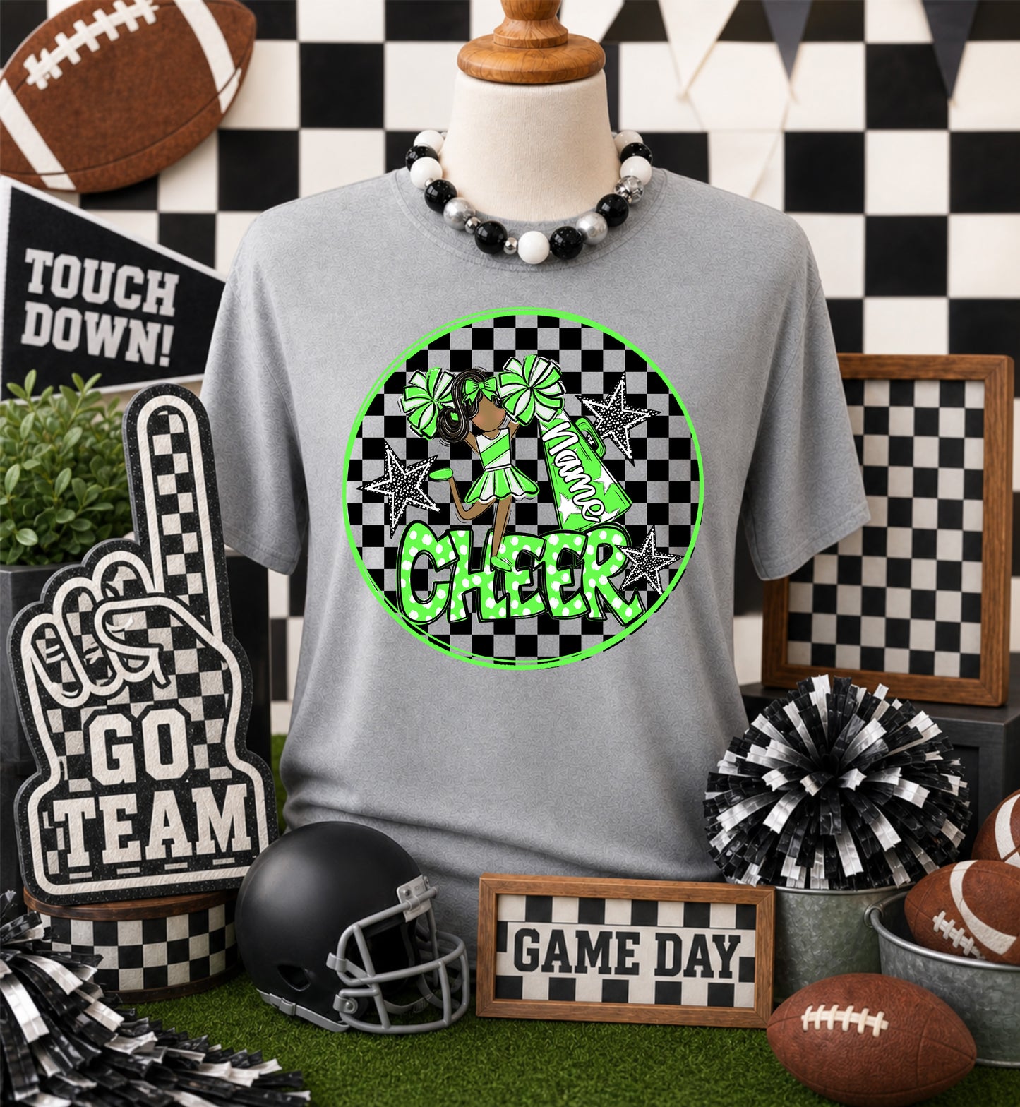CHEERLEADER BAG TAGS - LIME BUNDLE