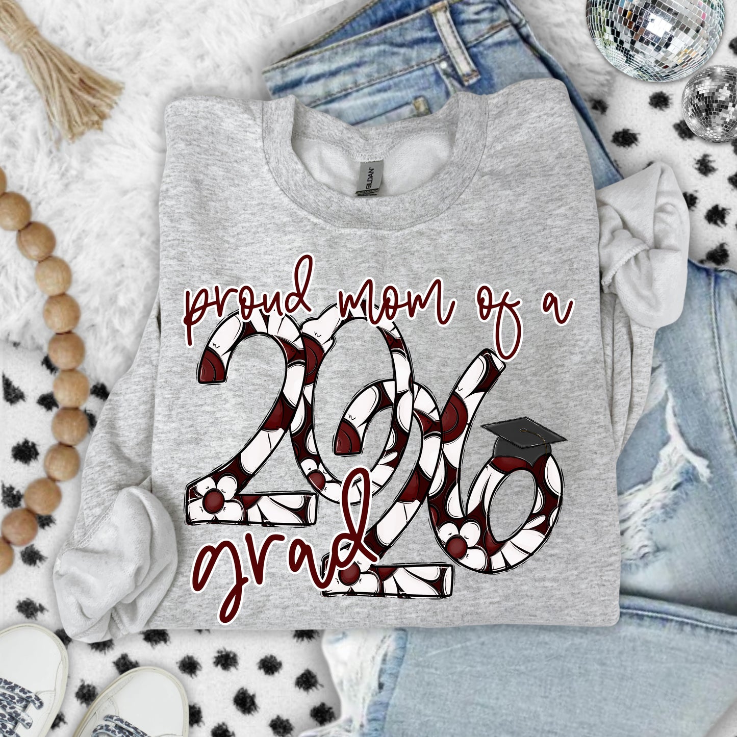 PROUD MOM OF A 2026 GRAD - PICK YOUR COLOR