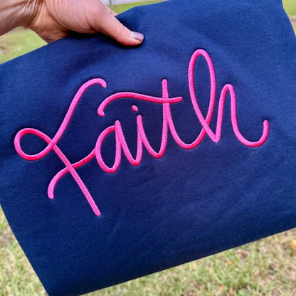 FAITH - HOLIDAY LETTERING MACHINE EMBROIDERY FILE 8" & 12" WIDE  [DST FORMAT]