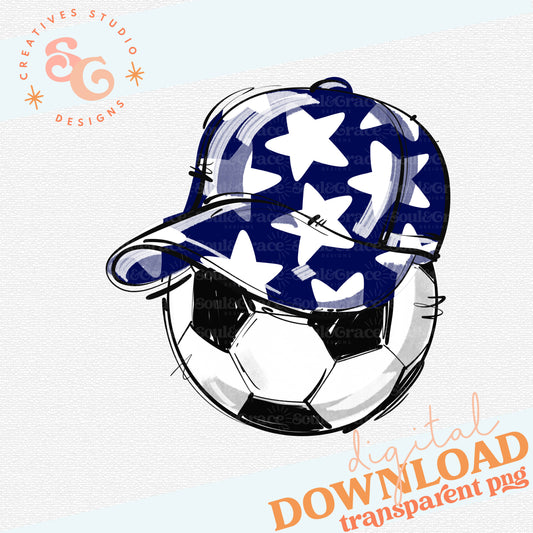 NAVY PLAY BALL HAPPY FACE SOCCER