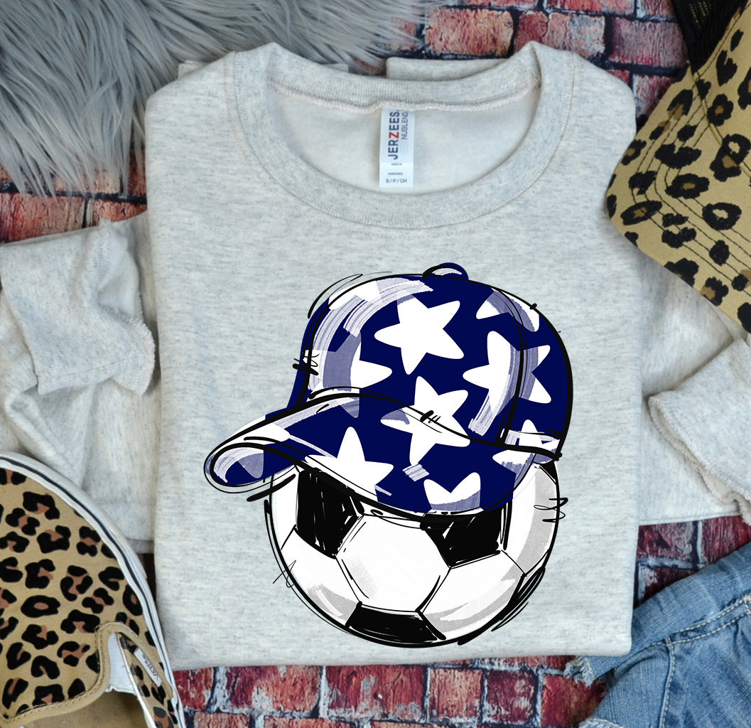 NAVY PLAY BALL HAPPY FACE SOCCER