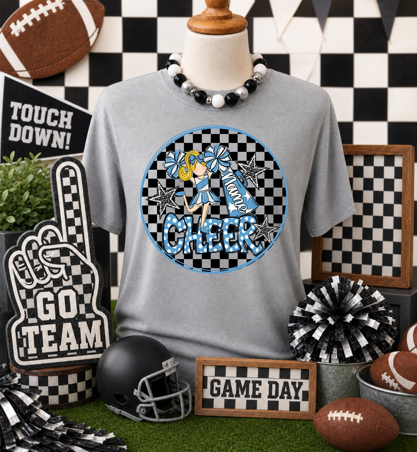 CHEERLEADER BAG TAGS - LIGHT BLUE BUNDLE