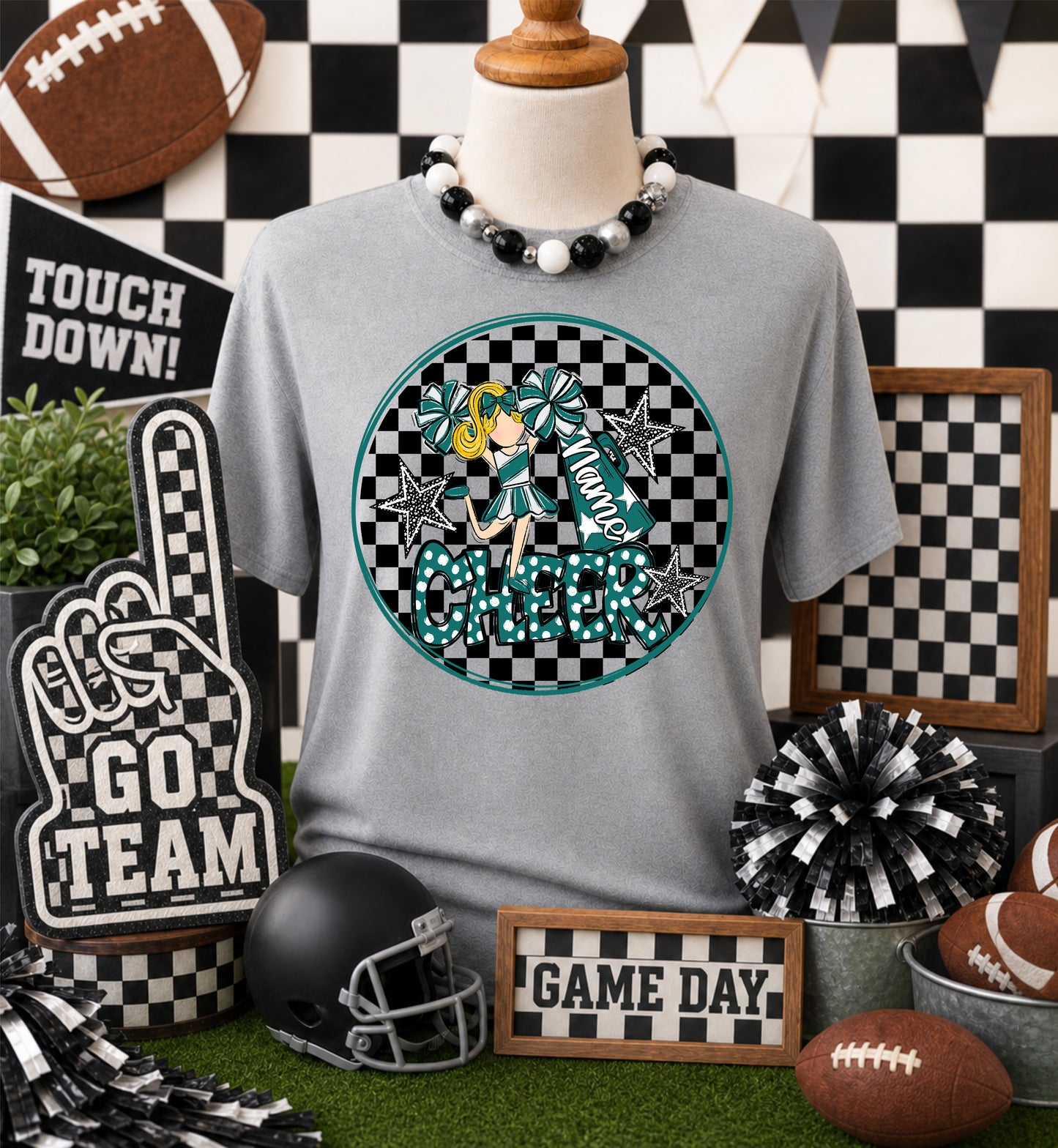 CHEERLEADER BAG TAGS - TEAL BUNDLE