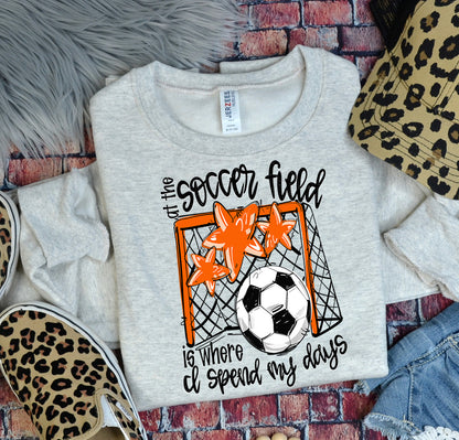 ORANGE AT THE SOCCER FIELD IS WHERE I SPEND MY DAYS