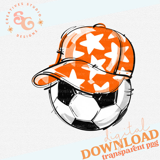 ORANGE PLAY BALL HAPPY FACE SOCCER